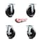 Service Caster Avantco FF300 FF400 FF500 FF518 Frymaster Dean Floor Fryer Caster Replace Set AVA-SCC-20S514-POS-2-TLB-2 - alternate 2